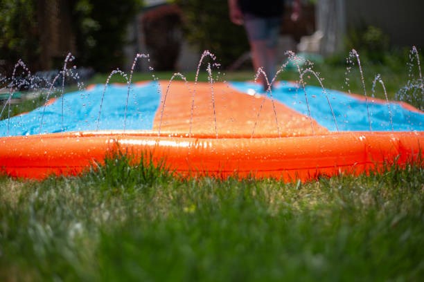 Vineyard Students Slip 'N Slide Kickball